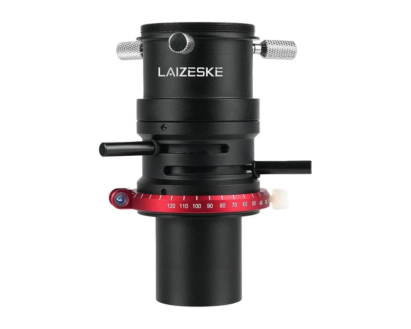 LAIZESKE อุปกรณ์แก้ไขการกระจายแสงในชั้นบรรยากาศขนาด 1.25 นิ้ว สำหรับการสังเกตและถ่ายภาพดาวเคราะห์และดวงจันทร์ อุปกรณ์เสริมกล้องโทรทรรศน์ พร้อมระดับน้ำ