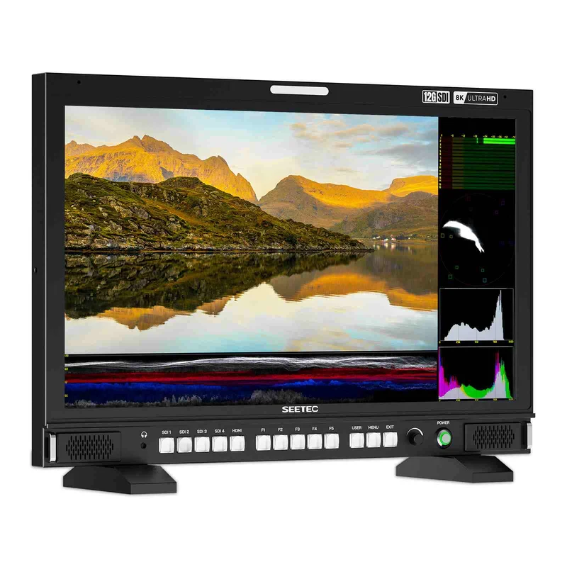 Monitor de transmisión SEETEC S24 de 23.8 pulgadas 4K/8K, alto brillo, 1000 nits, 4 x 12 G-SDI HDMI UltraHD 3840 x 2160