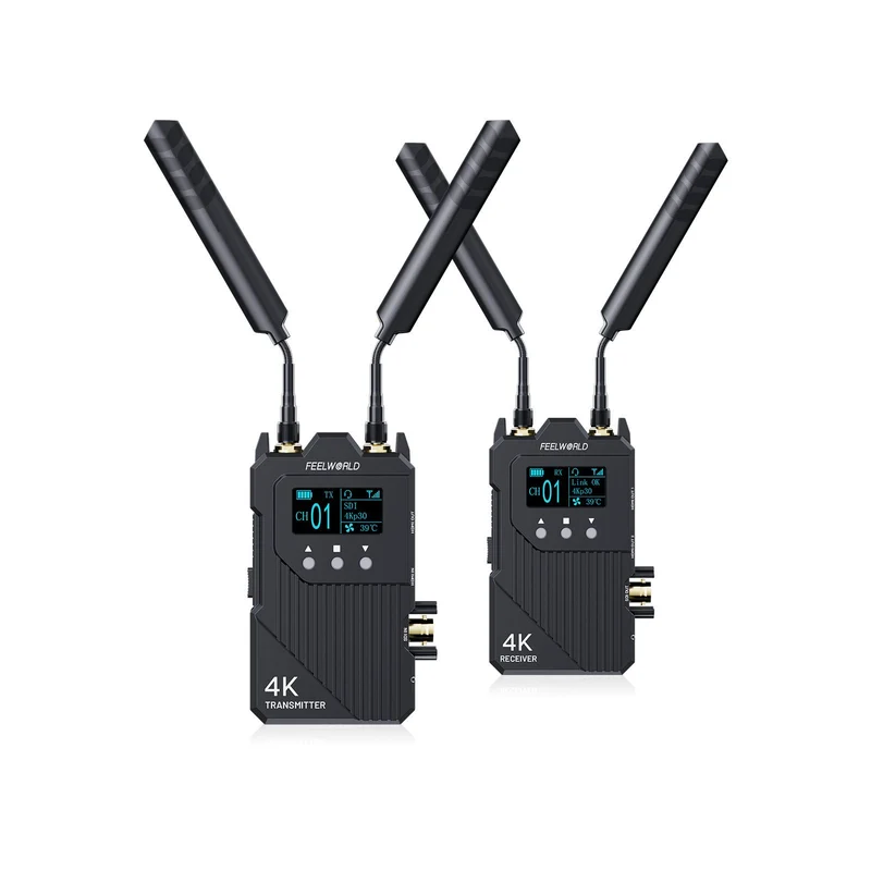 Système de transmission vidéo sans fil FEELWORLD WT1S 4K : interphone duplex intégral SDI + double HDMI, diffusion en direct