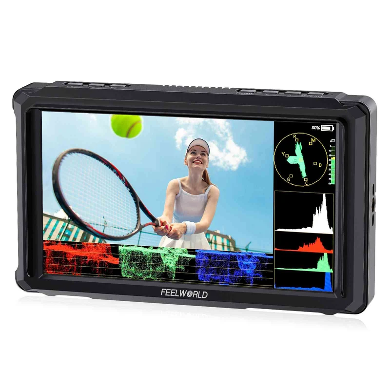 Monitor Kamera DSLR FEELWORLD FW568 PRO 6 inci 1200nit Kecerahan Tinggi 4K HDMI 60Hz